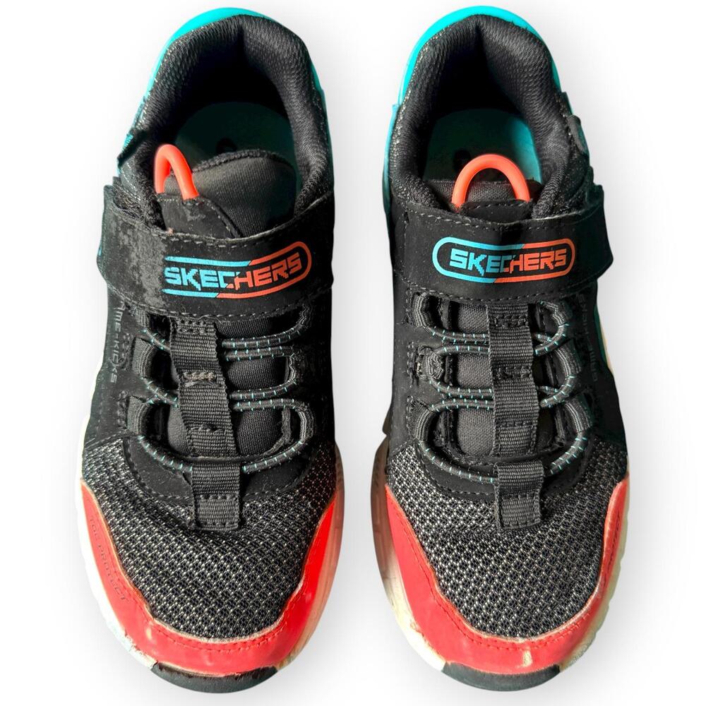 Skechers‎ Game Kicks Air Cooled Memory Foam sneakers black multicolor size 2.5y